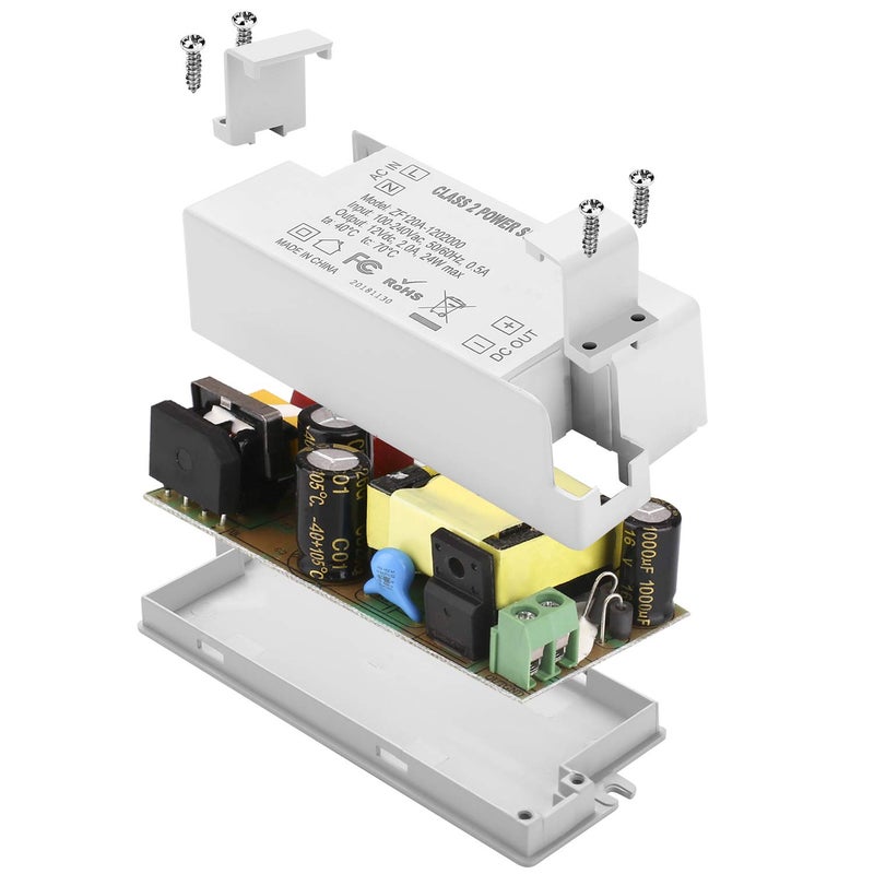 COOLWEST Transformer Driver Power Supply 24W 12V for LED Strip Lights and G4, MR11, MR16 Light Bulbs - Image 2